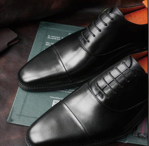 Black Cap Toe oxfords