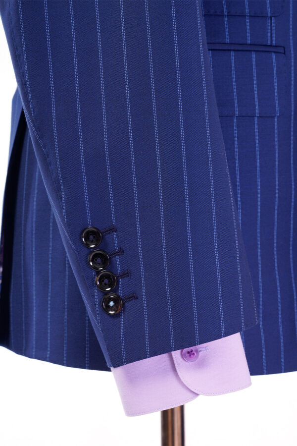 Striped Navy 2-Piece Men Suit - Image 4