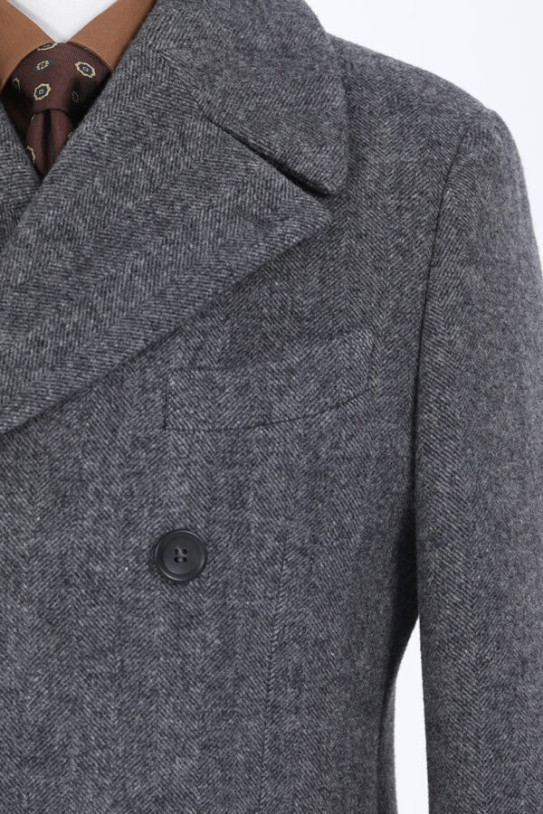 Grey Men's Coat - Image 2