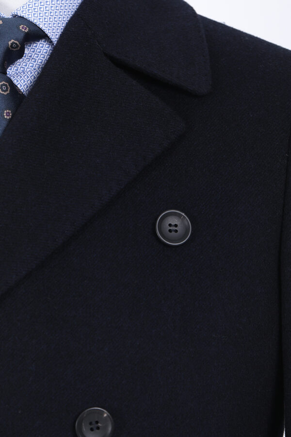 Dark Blue Men's Coat - Image 2