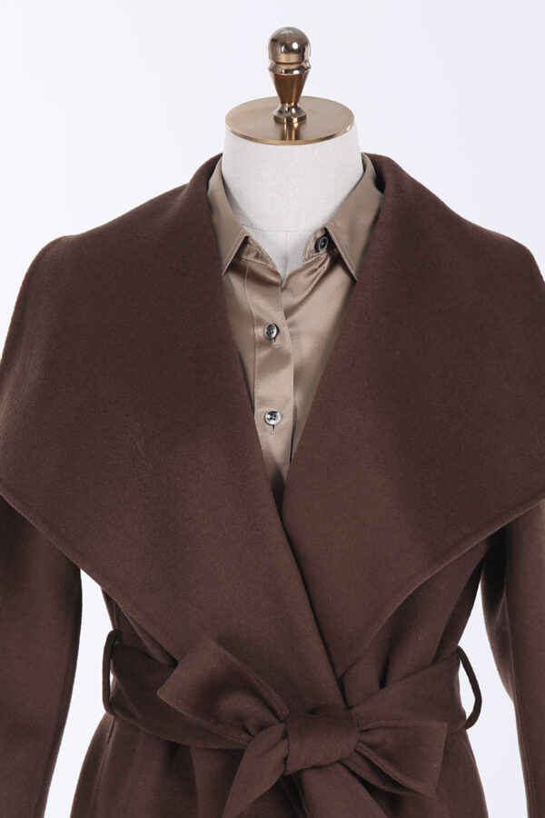 Dark Brown Double Faced Women's Coat - Image 2