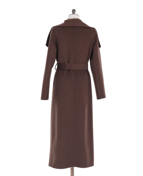 Dark Brown Double Faced Women's Coat - Image 3