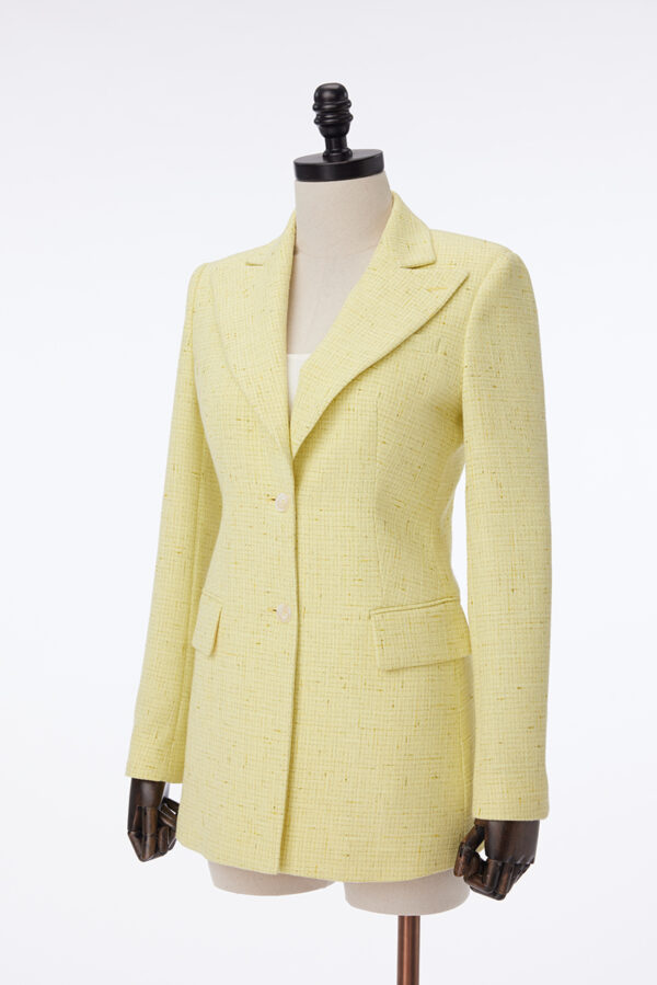 Yellow Single-Breasted Women Jacket - Image 2