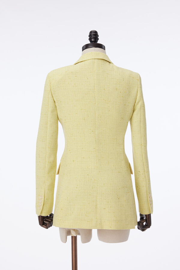 Yellow Single-Breasted Women Jacket - Image 3