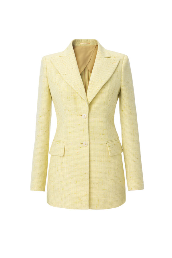 Yellow Single-Breasted Women Jacket